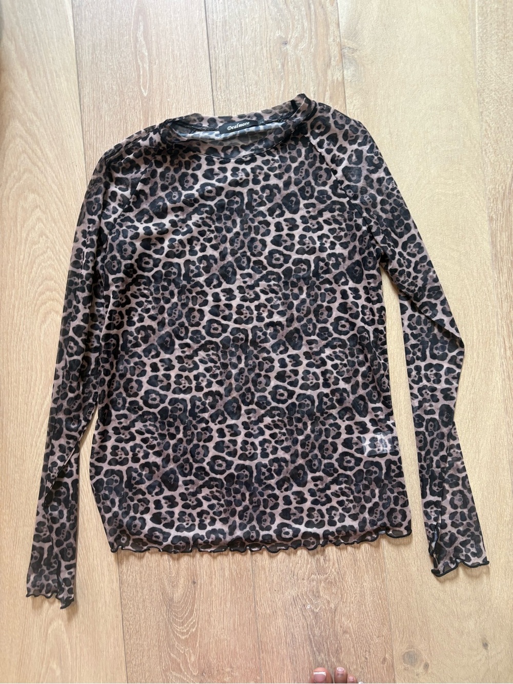 Amazon Womens Brown Leopard Print Long Sleeve Top